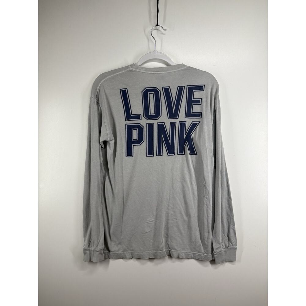Victoria’s Secret PINK Love Pink Long‎ Sleeve Grey Shirt size XS Vintage